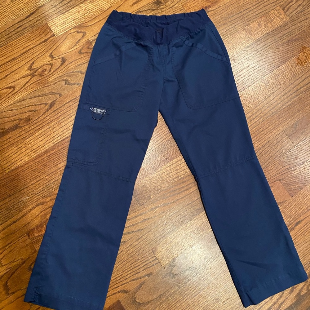 Cherokee Navy Scrub Pants XXS Petite Medical Workwear.